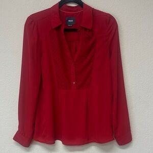 Anthropologie Red Blouse